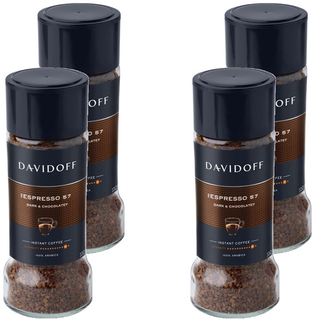 다비도프 카페 에스프레소 57 원두커피믹스, 100g, 4개