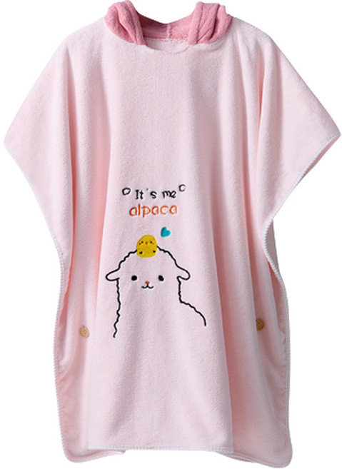 키즈트리 아동용 알파카 병아리 극세사 비치 웨어 가운 SN-002