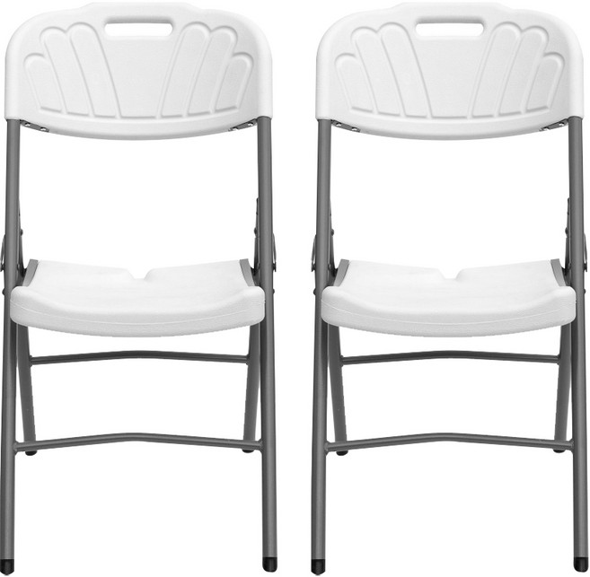 아웃도어포레스트 브로몰딩 접이식 경량 의자 세트, 화이트, 2개