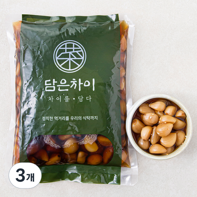 담은차이 알마늘 장아찌, 1kg, 3개