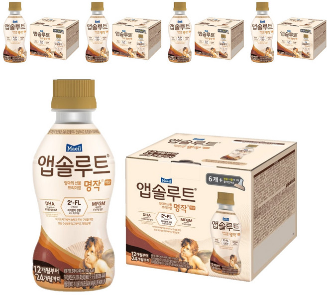 매일유업 앱솔루트 명작엄마의 선물 프리미엄 명작 액상 12개월부터 24개월까지 240ml + 니플 세트, 30개