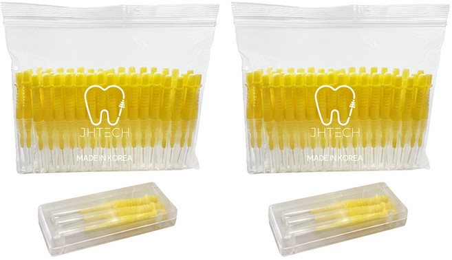 주현테크 스마일브러쉬 치간 칫솔 I형 SSS 옐로우, 0.7mm, 50개입, 2개