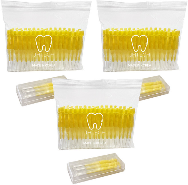 주현테크 스마일브러쉬 치간 칫솔 I형 SSS 옐로우, 0.7mm, 50개입, 3개