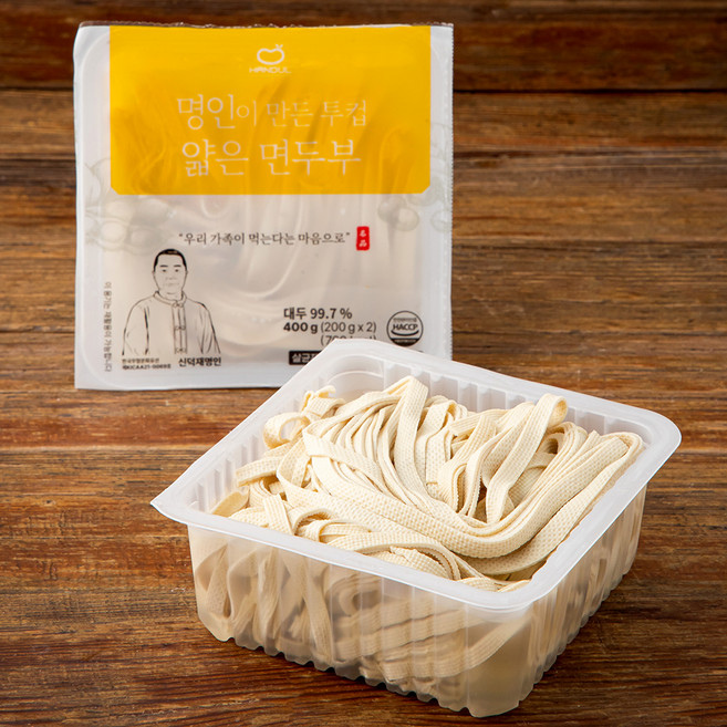 한둘 명인이 만든 투컵 얇은 면두부, 200g, 2개
