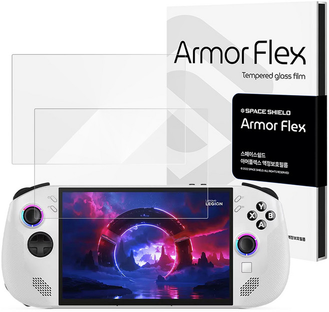 스페이스쉴드 레노버 Legion Go S 아머 플렉스 프로텍시온 강화유리필름 2p 세트, Clear, 1세트