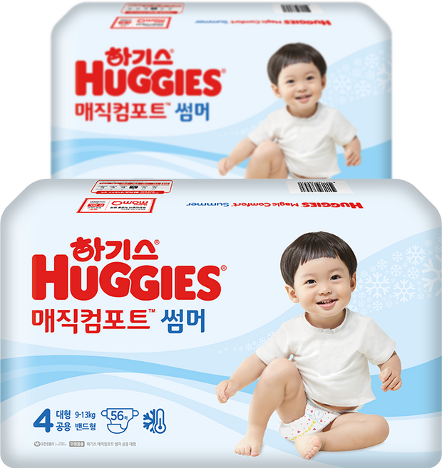 하기스 2022 매직 컴포트 썸머 밴드형 공용 여름용 기저귀, 4단계, 112매