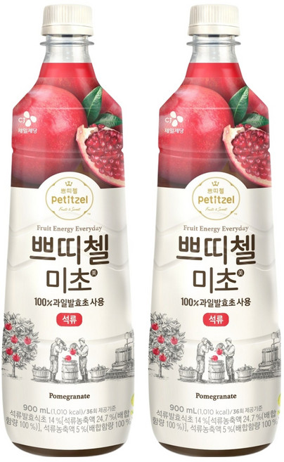 쁘띠첼 미초 석류, 900ml, 2개