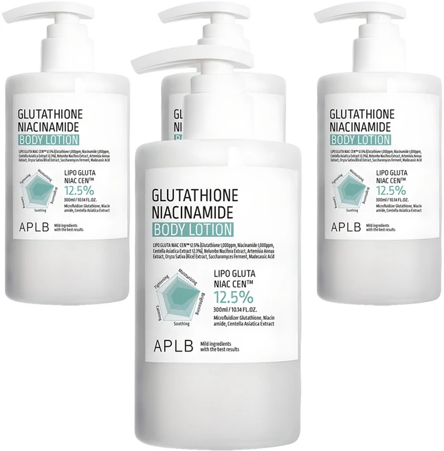 APLB 글루타치온 나이아신아마이드 바디로션, 300ml, 4개 - 쿠팡