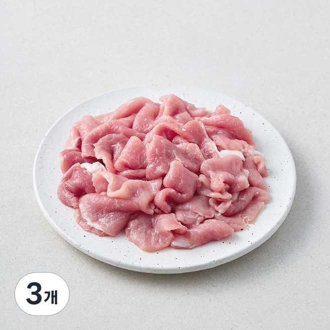 몬트락 무항생제 인증 제주 돼지 뒷다리살 불고기용 (냉장), 3개, 500g