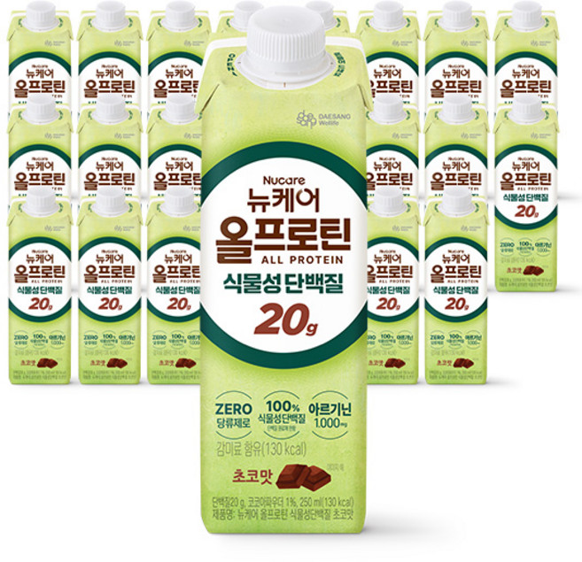 뉴케어올프로틴 식물성 단백질 음료 초코맛, 24개, 250ml