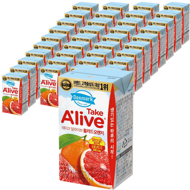 덴마크 테이크얼라이브 블러드오렌지 주스, 120ml, 96개