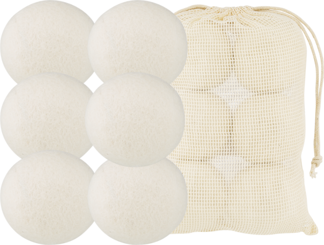 나무 건조기 양모볼 6p + 파우치 세트, 1세트