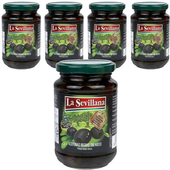 La Sevillana 寶鼎 黑橄欖, 370g, 5個