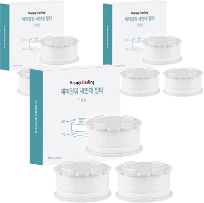 해피달링 세면대 헤드 필터 리필용 3p, 3개