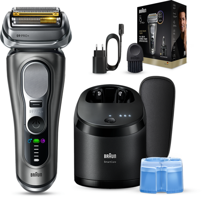BRAUN 시리즈 9 PRO+ 울트라 씬 전기면도기, 9665cc, 그라파이트