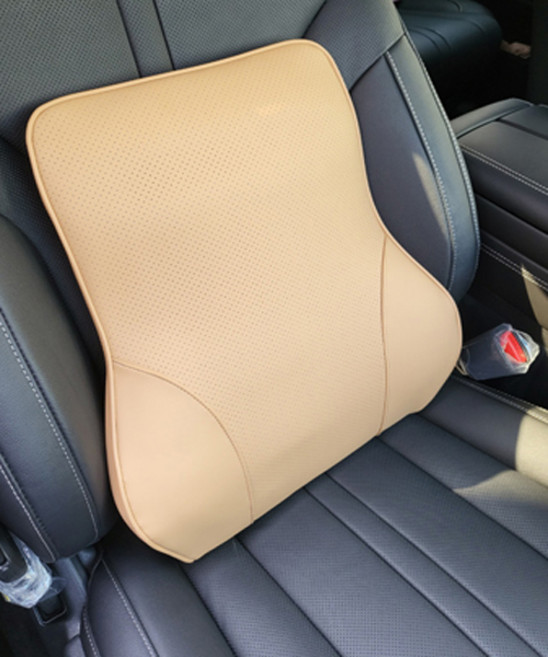 메모리폼 나파 에디션 차량용 등쿠션, 베이지, 1개