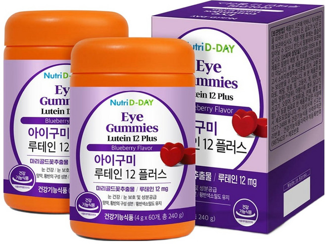 뉴트리디데이 아이구미 루테인 12 플러스, 60정, 2개