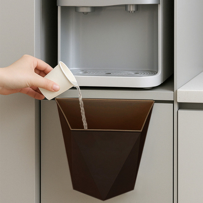 집사람 걸이형 정수기 물받이 물 버리는 통, 브라운