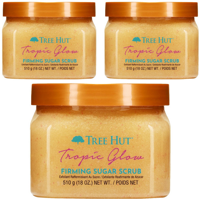 트리헛 시어 슈가 스크럽 트로픽 글로우, 510g, 3개