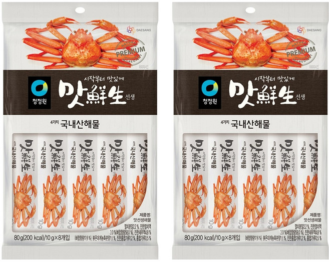 맛선생 해물 스틱, 80g, 2개