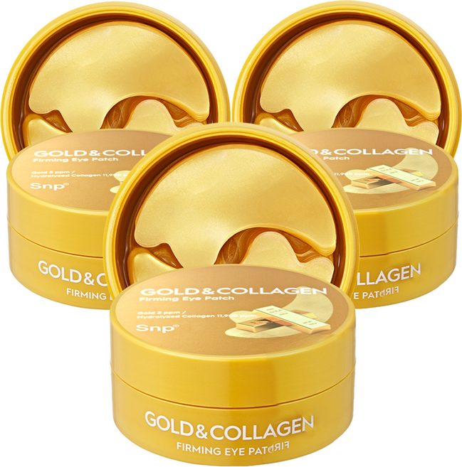 에스엔피 골드 앤 콜라겐 퍼밍 아이패치, 60개입, 3개