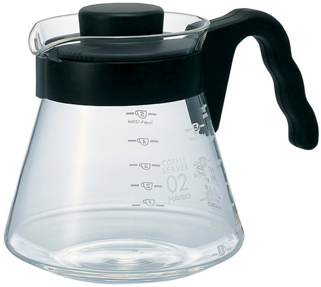 HARIO 好璃奧 V60 好握02咖啡壺, 700ml, 1個, VCS 02B 黑色