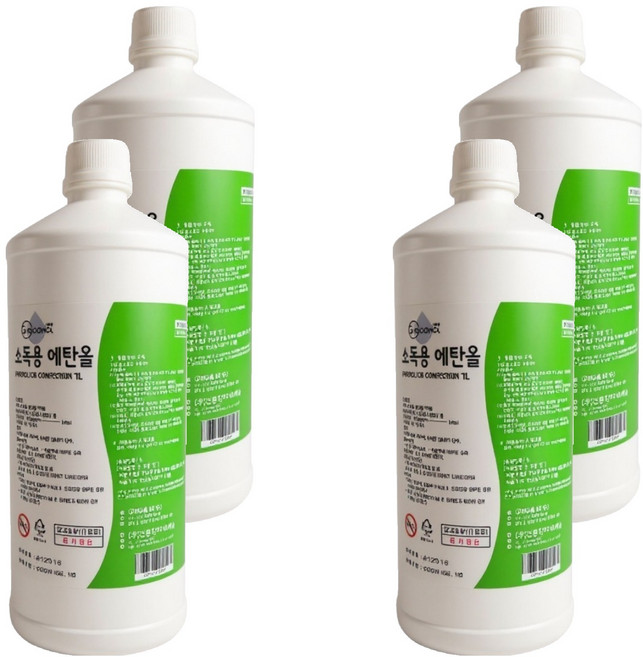 그래콜 구미 소독용 에탄올, 4개, 1L