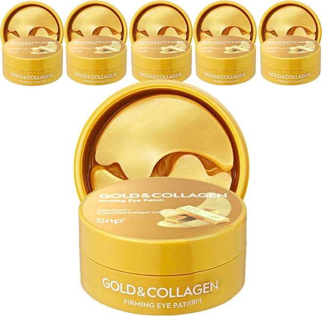 에스엔피 골드 앤 콜라겐 퍼밍 아이패치, 60개입, 6개