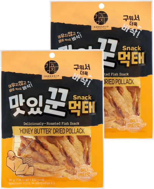 강고집 맛있꾼 먹태 허니버터맛, 30g, 2개