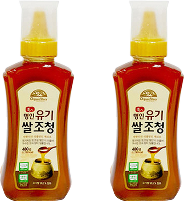 오가닉스토리 유기 쌀 조청, 480g, 2개