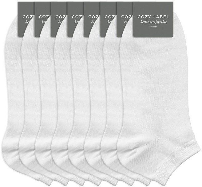 코지라벨 남성용 에브리데이 컬러 무지 발목양말 8켤레 세트