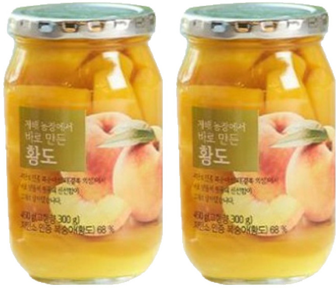 올가홀푸드 재배농장에서 바로 만든 황도, 450g, 2개