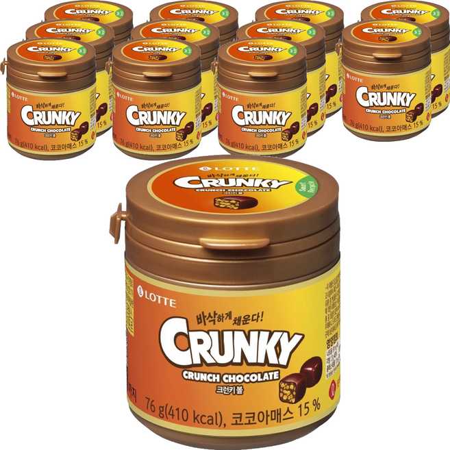 롯데웰푸드 크런키볼, 76g, 12개