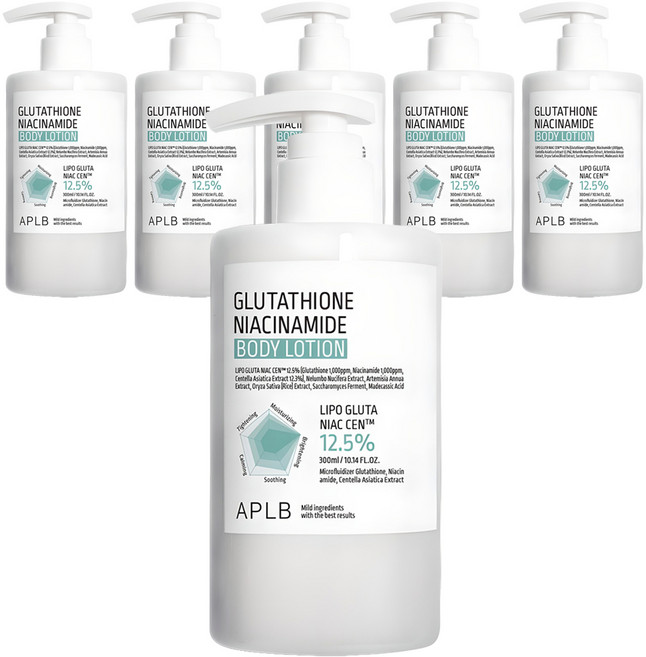 APLB 글루타치온 나이아신아마이드 바디로션, 300ml, 6개