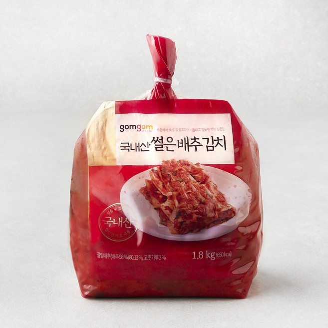 곰곰 국내산 썰은 배추 김치, 1.8kg, 1개