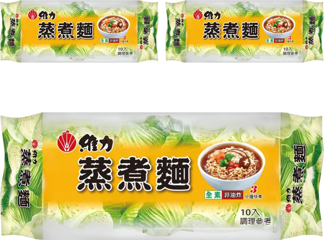 維力 蒸煮麵, 650g, 3袋