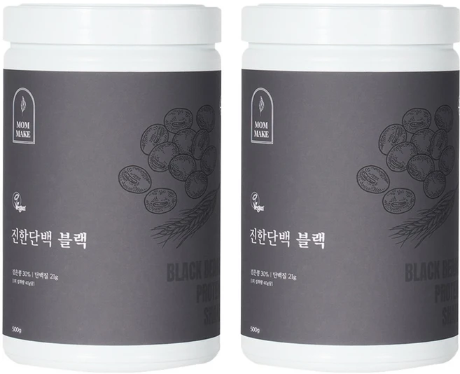 맘메이크 진한단백 블랙, 500g, 2개 - 쿠팡