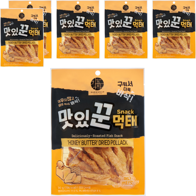 강고집 맛있꾼 먹태 허니버터맛, 30g, 6개