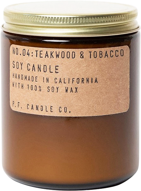 P.F Candleco. 香氛蠟燭, 柚木菸草, 204g, 1罐