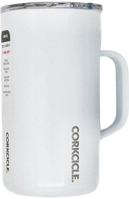CORKCICLE. 酷仕客 三層真空咖啡杯 15.9 x 6.6cm 杯口直徑8.6cm 390g, 白色, 650ml, 1個