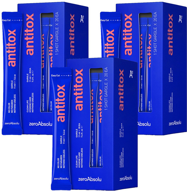 안티톡스 제로앱솔루 가글, 11ml, 60개