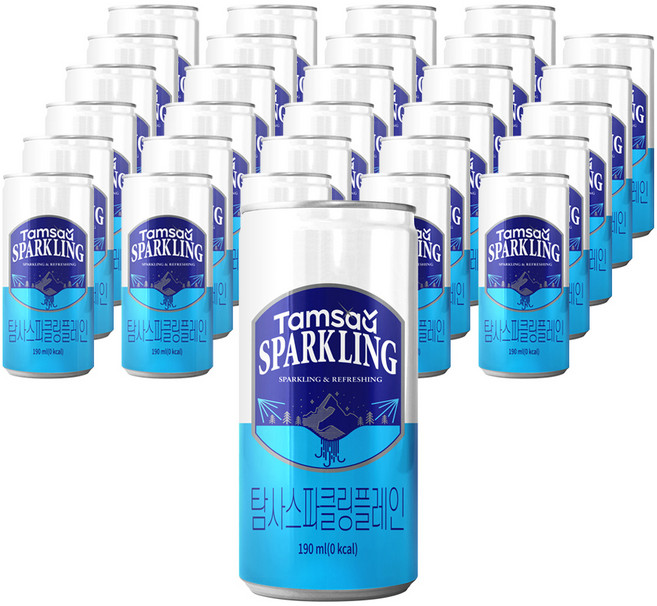 탐사 스파클링 플레인, 190ml, 30개