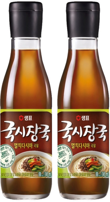 샘표 국시장국 멸치다시마 국물, 345ml, 2개