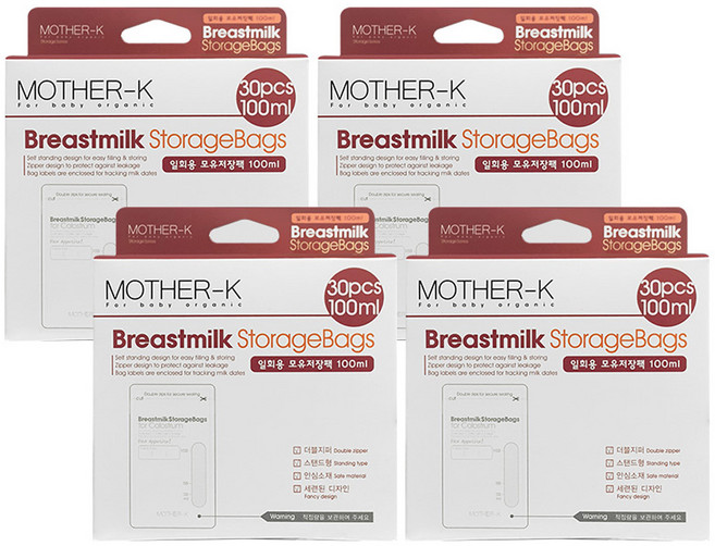 마더케이 변온모유저장팩 100ml, 30개입, 4개
