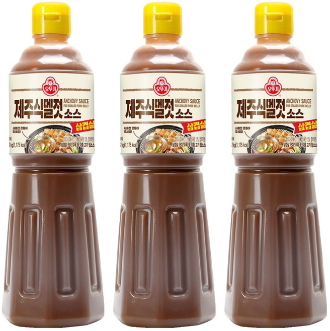 오뚜기 삼겹살 제주식 멜젓 소스, 1.12kg, 3개