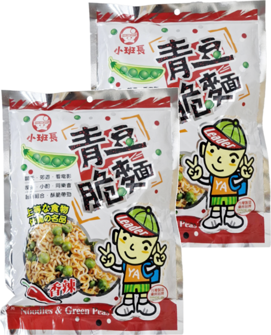 CLASS LEADER'S HOME 小班長的家 青豆脆麵 香辣口味, 200g, 2包