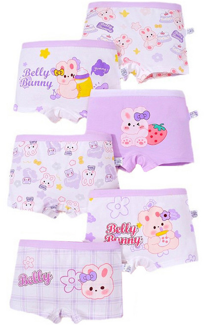 아이뿜 여아용 밸리 바니 드로즈 6종 세트 C99