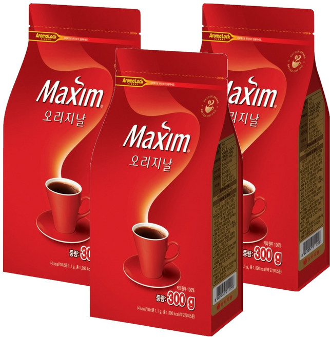 맥심 오리지날 커피, 300g, 1개입, 3개