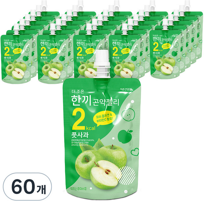 더존건강 더 조은 한끼곤약젤리 풋사과, 150ml, 60개