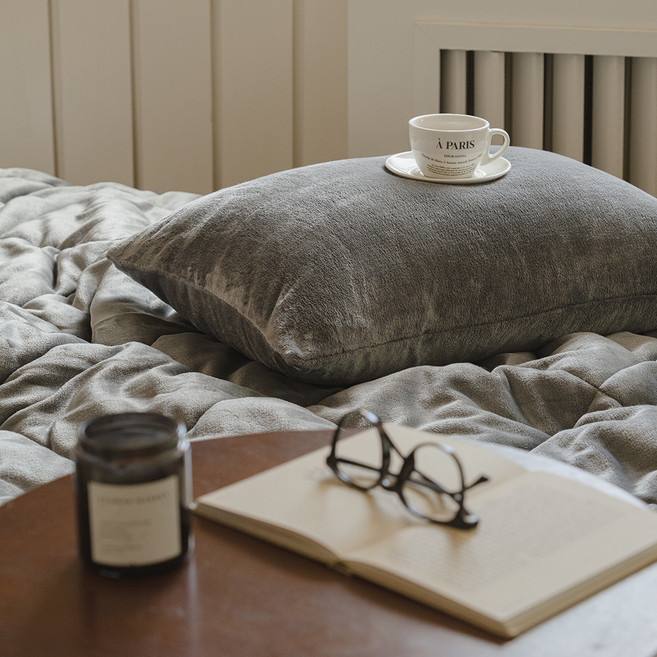 韓國 amante Soulmate 長毛超細纖維雙層枕頭套